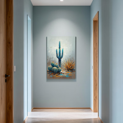 Plants &Flowers Desert Cactus Landscape Art Print Canvas