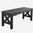 Outdoor Bench Patio Bench 44.5 inch Weatherproof Plastic 600 lbs Black