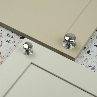 28mm Polished Chrome Layered Round Cabinet Knob