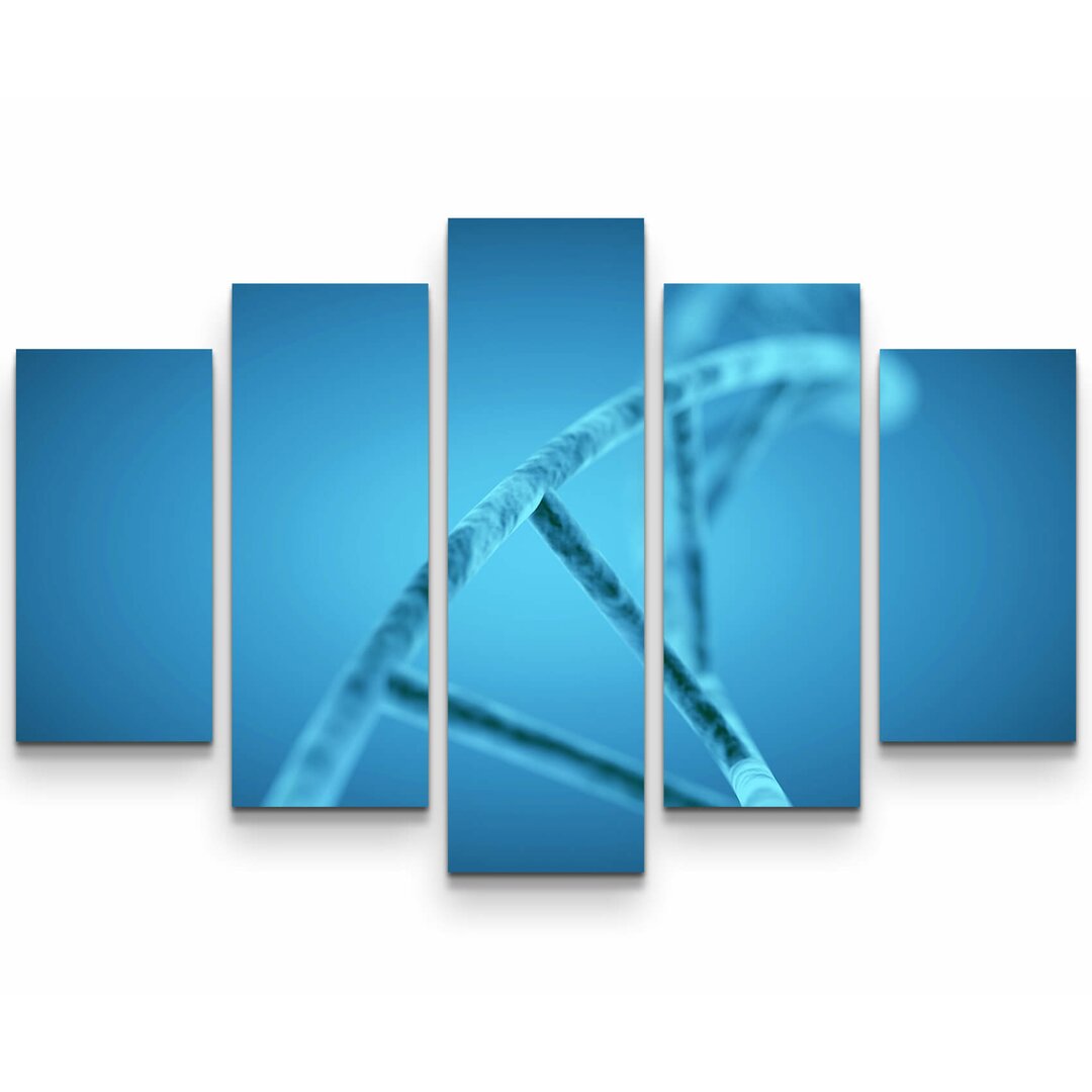 5-tlg. Leinwandbilder-Set Dna