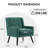 Tufted Upholstered Wide Back Armchair-582471464