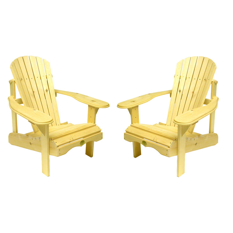 Chaise adirondack en bois massif Emmet
