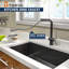 Black Kitchen Faucet, Pull Down Kitchen tap, Stainless Steel Kitchen Sink Faucet with Pull Out Sprayer Single Handle,Matte Black-105833526
