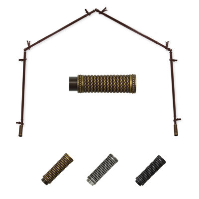 Tringle à rideaux simple à baie vitrée ajustable de 28 po à 48 po Joslyn