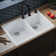 Karran Quartz 33'' X 22'' Double Bowl 60/40 Top Mount Drop-in Kitchen Sink Kit