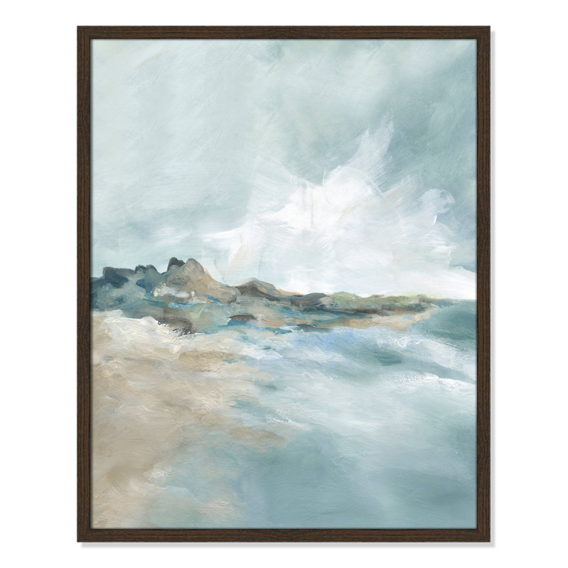 Sandpoint Print by Carol Robinson, 29.5" H x 23.5" W x 0.75" D, Walnut Framed Print without Mat