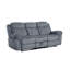 Canapé inclinable en velours gris Zubaida-136509671
