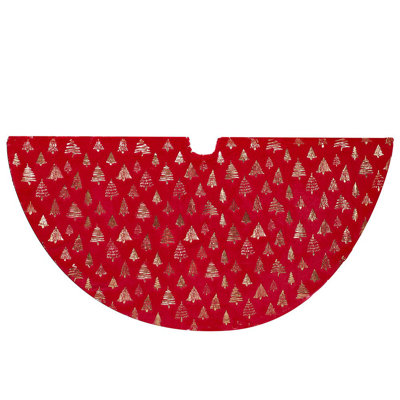 Kurt Adler Red Plush Tree Skirt