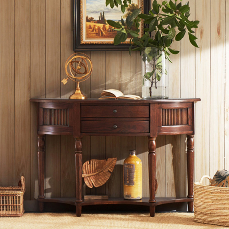 Console américaine de style américain, Marron foncé