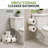 Basicwise Over-the-Side Tank Double Toilet Paper Holder Compact Modern Bathroom Organizer Practical Storage Rack for Extra Rolls Offering Quick & Easy Access for Everyday Use Neat Space Accent, Silver-122507205