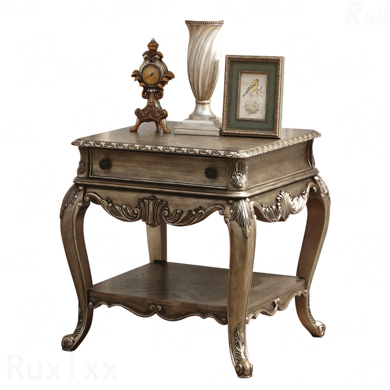 Vintage Oak Rectangular End Table