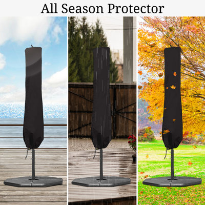 Alyah Patio Umbrella Cover, for 7ft to 9ft Umbrella, Waterproof 1000D PVC-Coated UV & Tear-Resistant Patio Umbrella Cover with Drawstrings, Blissun Umbrella