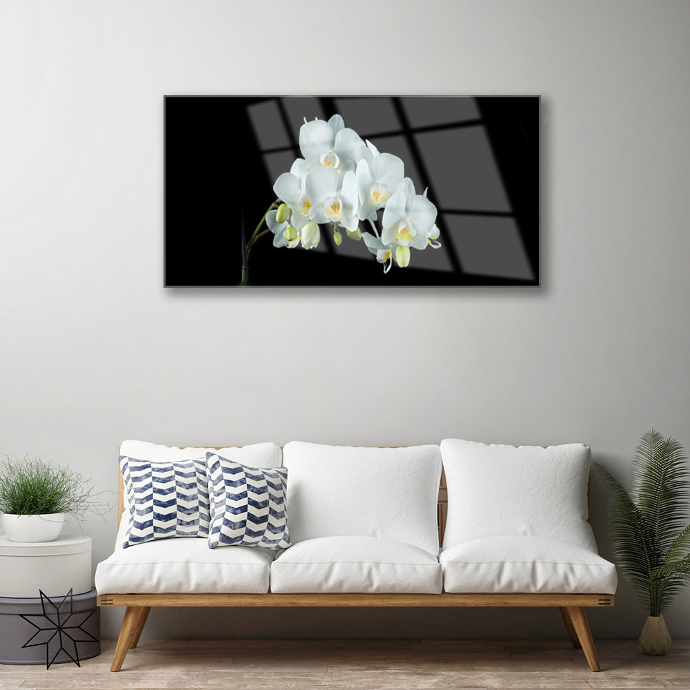 Floral Flowers - Unframed Photograph on Glass