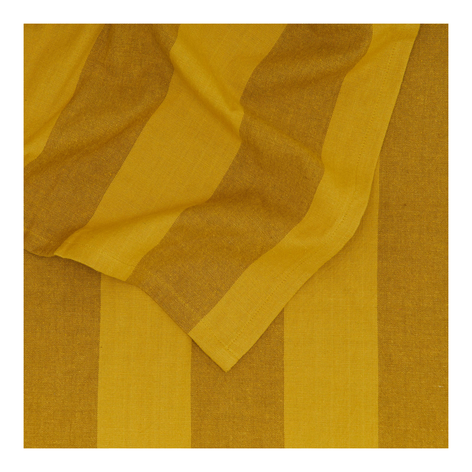 Essential Striped Tablecloth, Mustard/Bronze