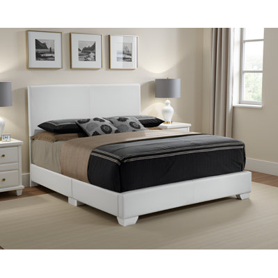 Antwerp White Faux Leather Full Bed