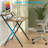 Small Folding Desk with Shelf, 2-Tier Compact Computer Table, Portable Study Workspace for Home Office-1994889733