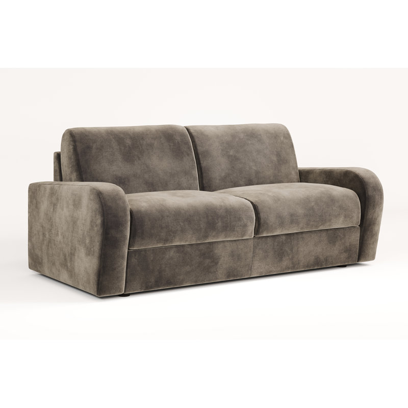 Jay-Be® Deco Sofa Bed with e-Sprung™ Mattress - Three seater - Luxe Velvet, Mink, 81cm H x 170cm W x 100cm D