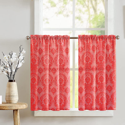 Adonys Damask Tailored Cafe Curtain