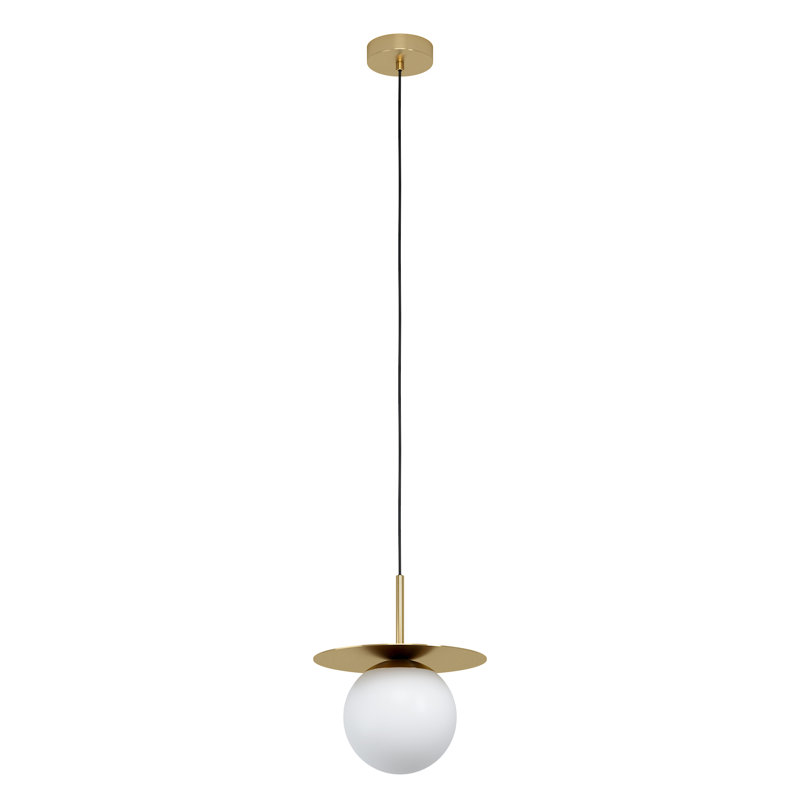Mini-luminaire suspendu 1 lumière Cathy, Laiton brossé