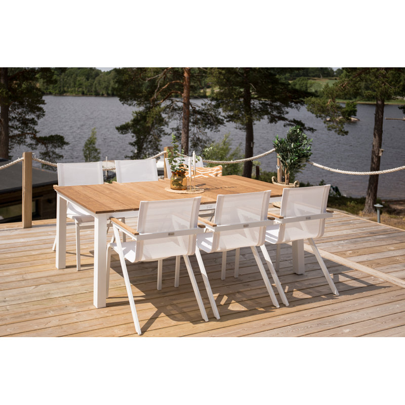 Deandre Stacking Patio Dining Armchair with Cushion