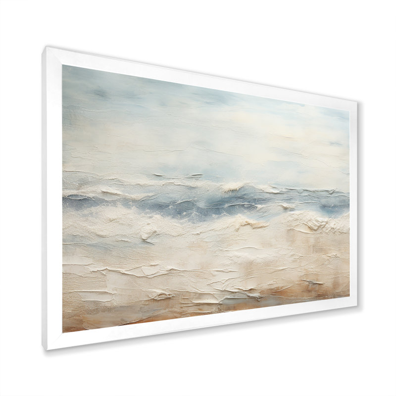 «Rasch - Coastal Ocean», reproduction d'art sur toile encadrée, H 16 po x l 32 po x P 1 po, Cadre blanc