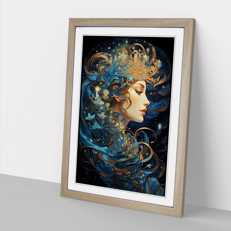 Single Picture Frame Print on Wood, 46cm H x 34cm W, Oak Framed