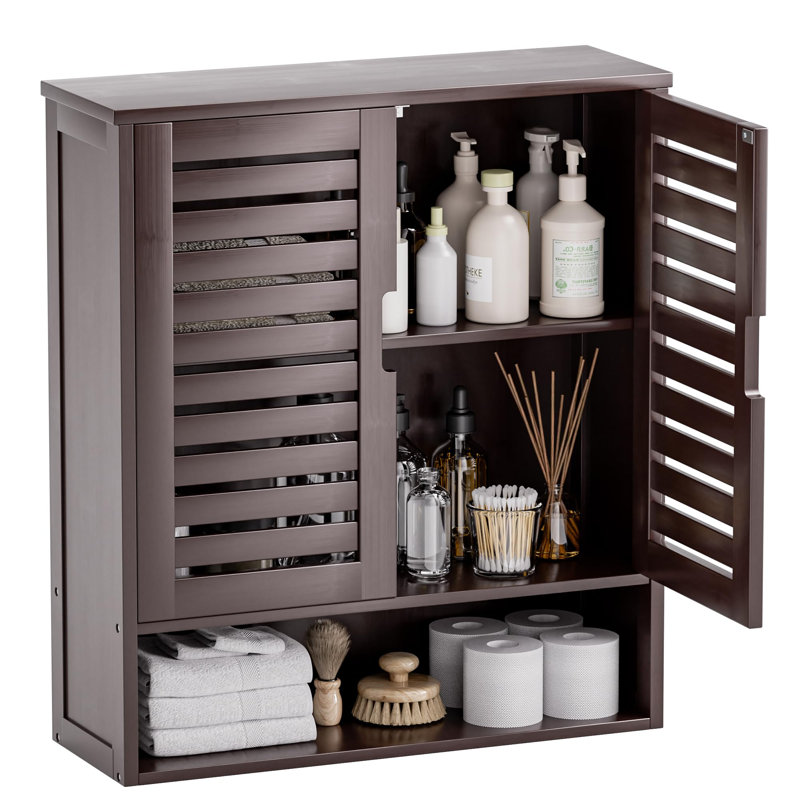 Wall Mounted Required Bathroom Cabinet, Brown