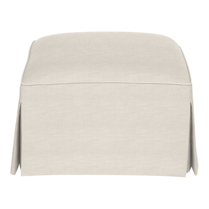 Zoe Upholstered Ottoman, Tommy Flax