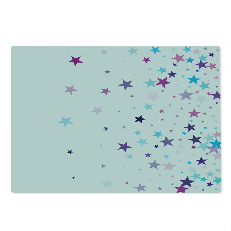 Ambesonne Stars Cutting Board Large Size Spreading  Multicolor