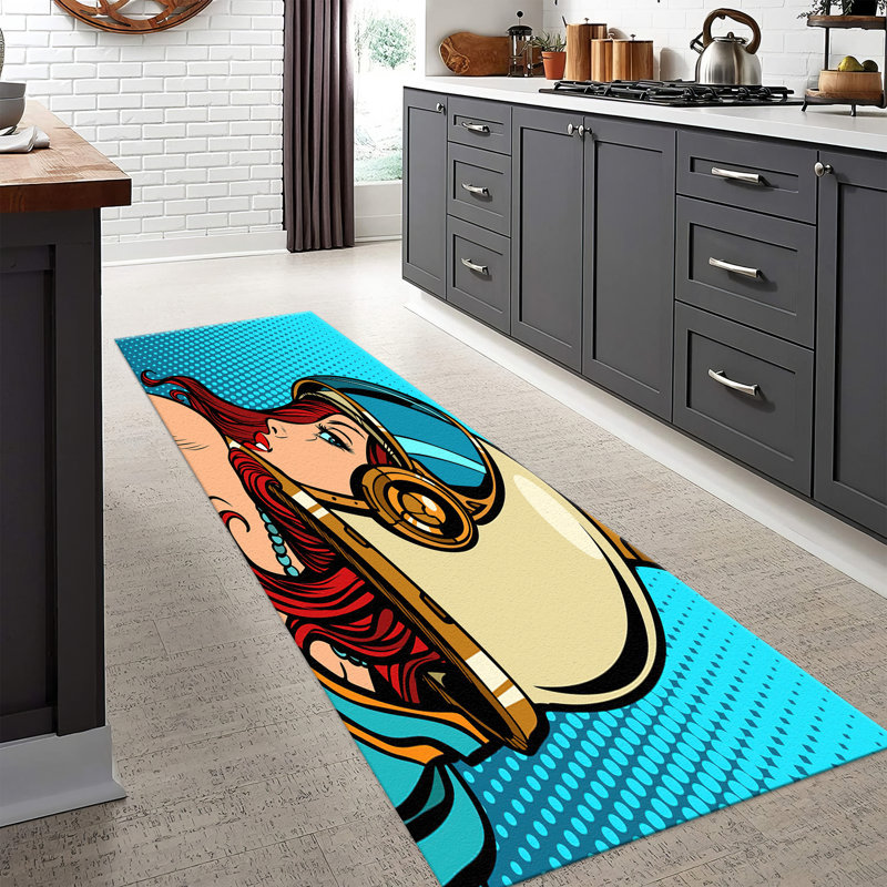 Tapis chic non tissé à motif floral avec un motif floral complexe pour une touche d'élégance dans n'importe quel espace de vie