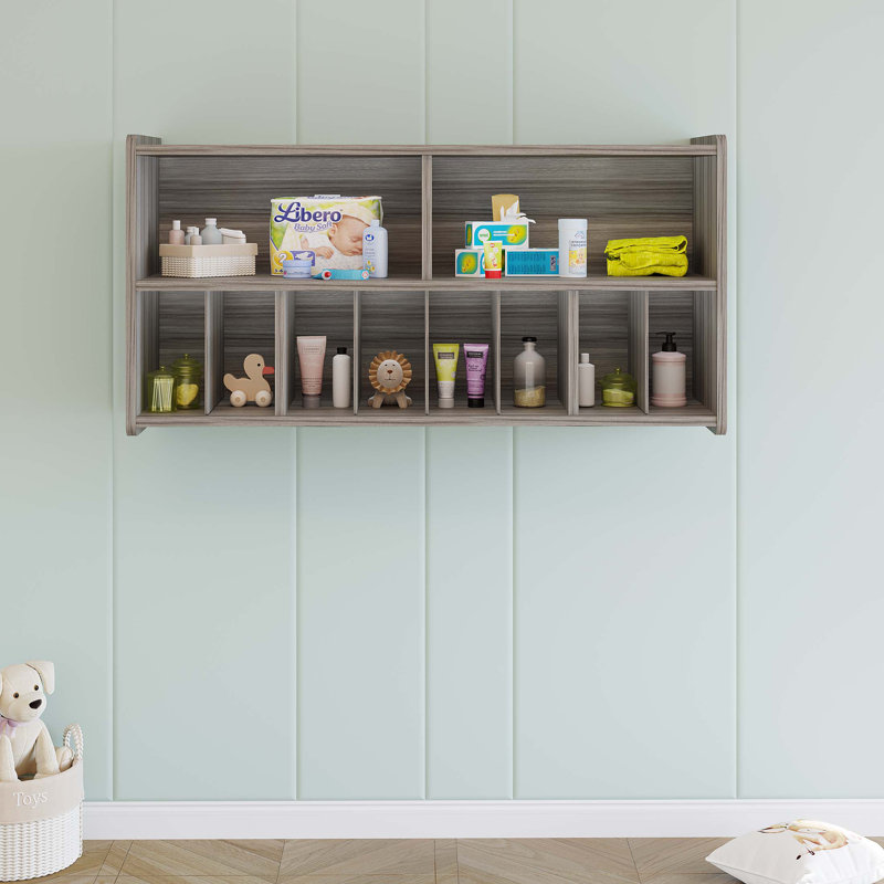 Casier de rangement mural à 10 compartiments de 46 po de largeur, Oui, Gris orme ombré