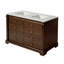 Meuble-lavabo double à 4 tiroirs l 60 po Garza, brun noyer-810295086