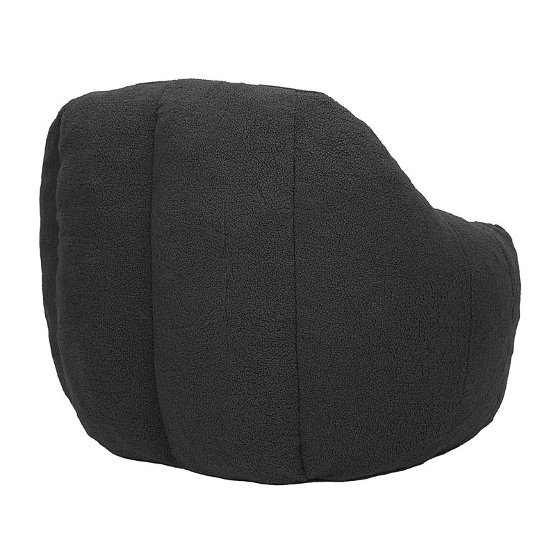 Bean Bag Chair With Filler, Dark Gray Teddy