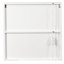 Armoire murale, armoire murale avec porte vitrée, armoire flottante avec tablettes réglables pour la cuisine, la salle de bain et le salon