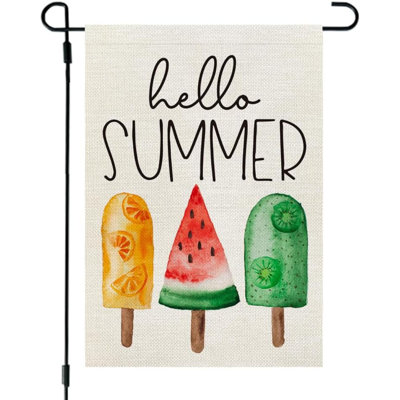 Drapeau de jardin Hello Summer