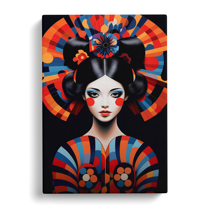 Geisha Op - Wrapped Canvas, 50cm H x 35cm W x 3cm D