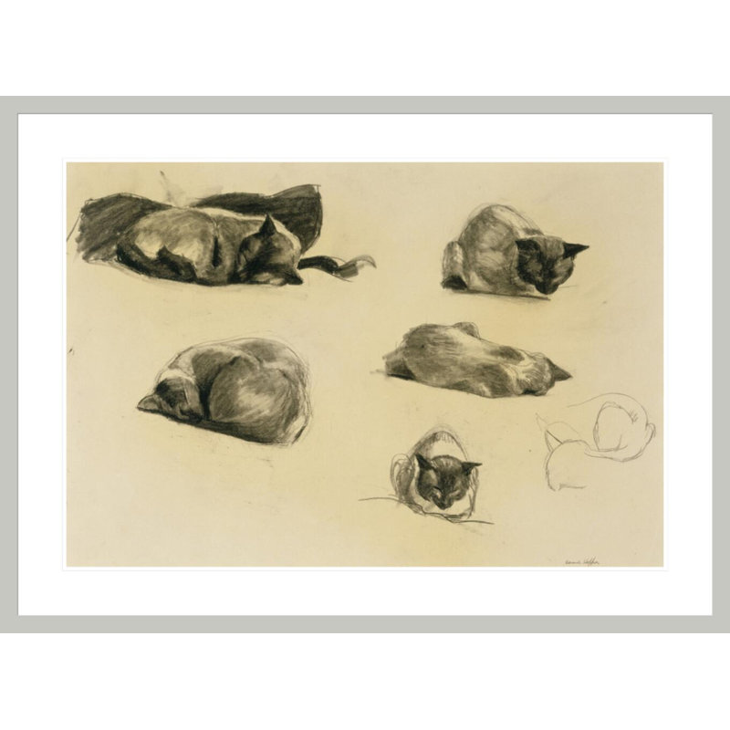 Étude de chat par Edward Hopper - Impression giclée sur cadre, 30.51" H x 41.5" W