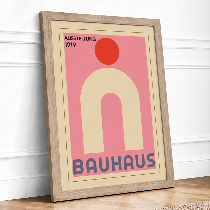 Bauhaus 1919 Geometric - Framed Print, A1 - 84.1 x 59.4 cm, Oak