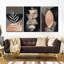 Nature, ensemble géométrique abstrait sur toile 3 pièces II-1296089645