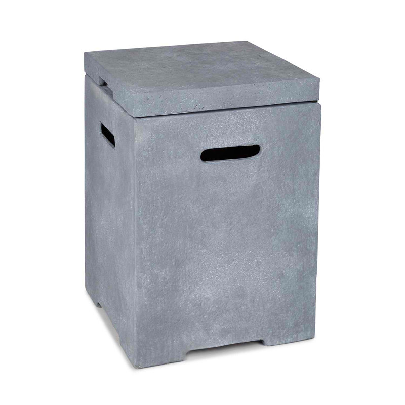 Blumfeldt 41cm W Water Resistant Deck Box, Light grey
