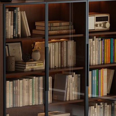 Nut-brown Solid Wood Display Cases