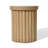 Carnegia Compact Fluted Round Side Table – Mid-Century Modern Style