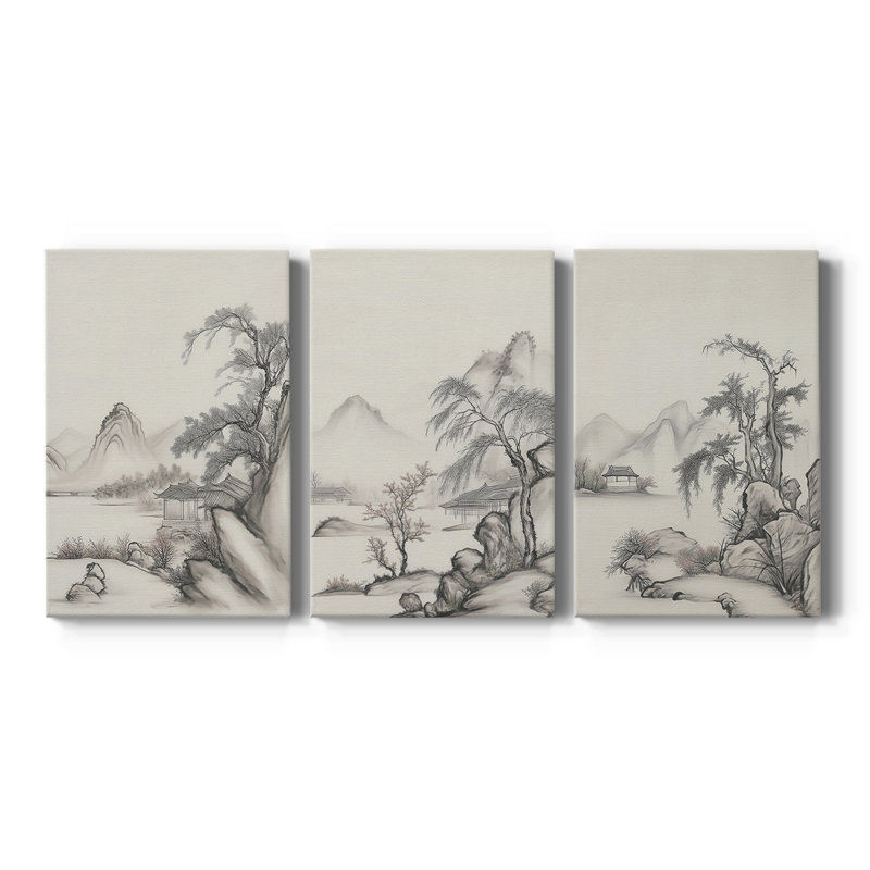 LANDSCAPES Series LII - Toile tendue avec châssis sur mesure - 3 pièces, H 60 po x l 120 po