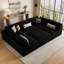 Canapé d'angle moderne Cloud sans os de 400 cm (157 po), canapé modulable en forme de L rembourré avec pouf et assise profonde pour salon, noir-134235762