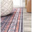 Tapis terre cuite / bleu marine lavable à la machine Lesandra-1732993586