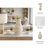 Modern Sculptural Novelty Resin Twisted Form Table Vase for Home Tabletop Decor - Tall Flower Vase Accent for Living Room or Console Display - Ivory & Tan-1544621618