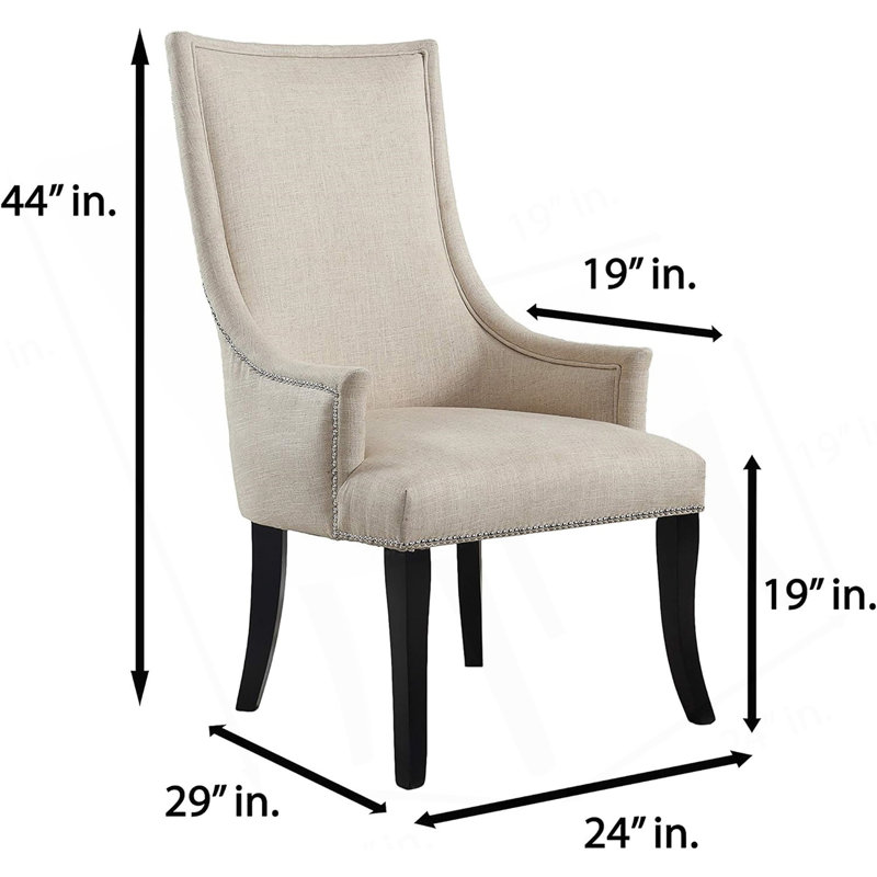 High Back Accent Chair, Natural