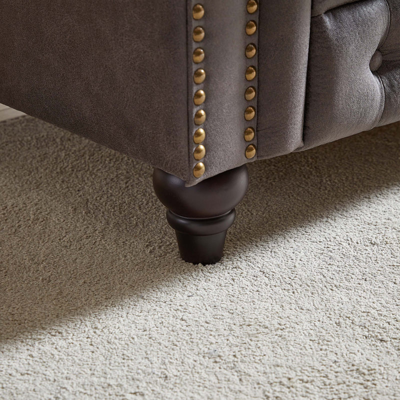 Canapé Chesterfield rembourré, Gris