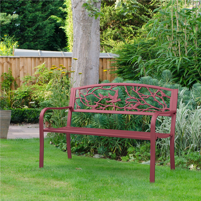 Banc de parc en métal Apollariumis, Rouge