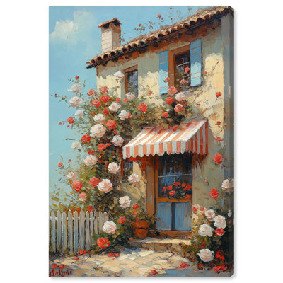 «Garnet Garden I», art floral sur toile par Art Remedy